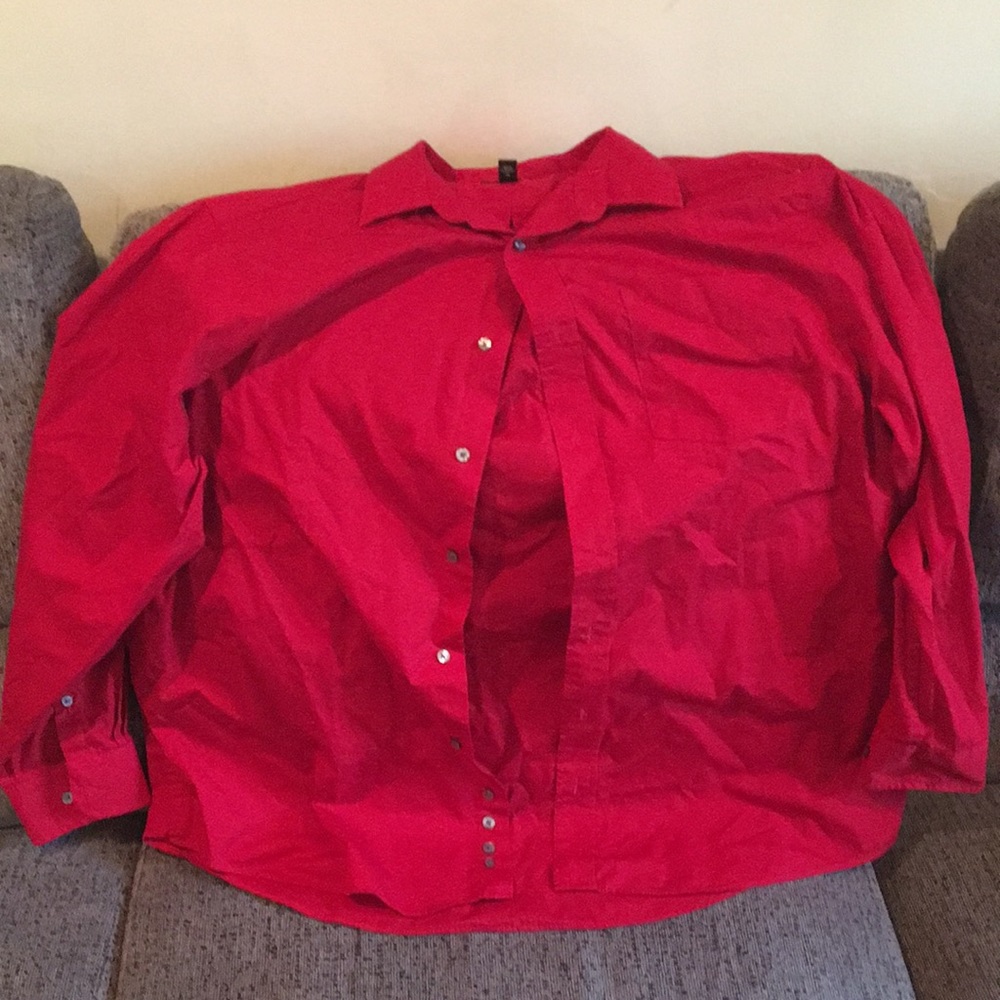 Men’s red dress shirt
